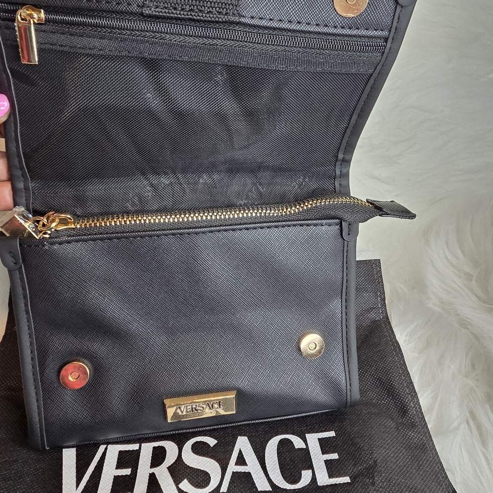 Versace Fragrance Clutch/Pouch/Makeup Bag New with Plastic on Hardware Dustbag - Picture 6 of 10